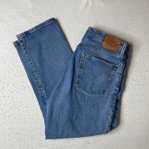 Levis 501 Premium Original Fit Jeans Womens 31x26 Blue Denim 36200-0073